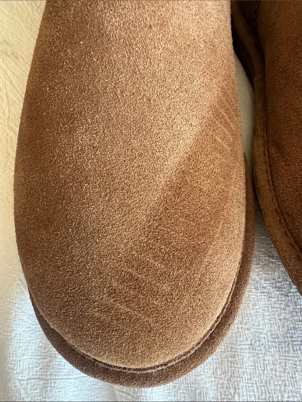 BearPaw Chestnut Brown Suede Plush-Lined Ankle Boot Women's Sz 9 NWT